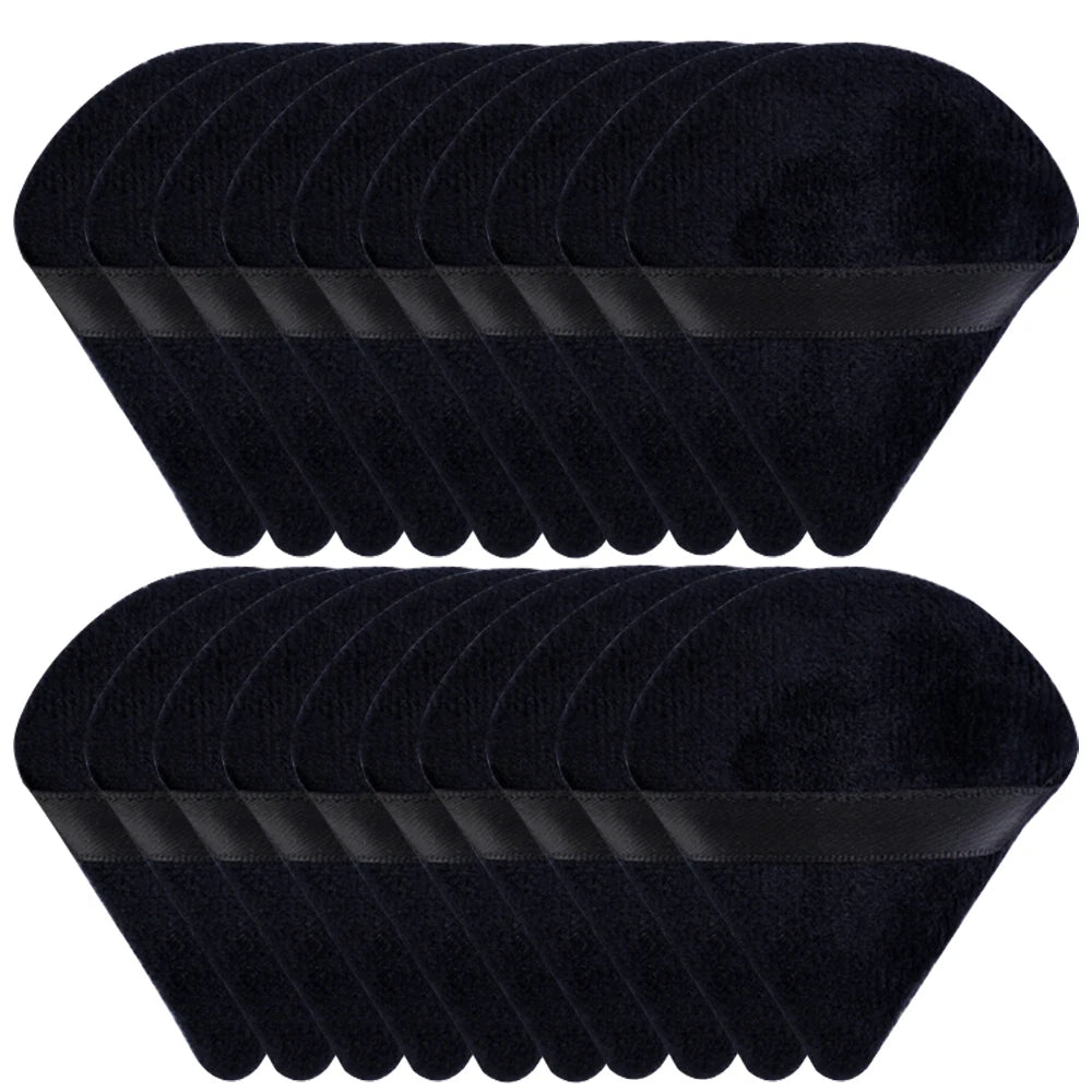 10/20Pcs Triangle Velvet Powder Puff Heart Shaped Makeup Sponges Blender Foundation Cosmetic Facial Sponges Make Up Accessories