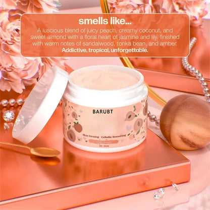 Peach Firming Body Cream Anti-Cellulite Skin Smoothing Tightening Lotion for Women Reduce Stretch Marks Improves Skin Elasticity
