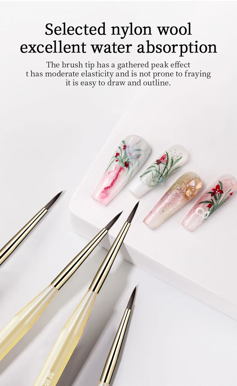 QINGNENGLIANG Nail Art Brush Painting Drawing Pen for Lines Grid Flower Butterfly DIY Multifunctional Manicure Design Tool