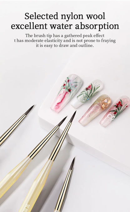 QINGNENGLIANG Nail Art Brush Painting Drawing Pen for Lines Grid Flower Butterfly DIY Multifunctional Manicure Design Tool