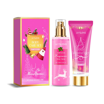 Christmas Scented Body Care Set Moisturizing Fragrance Body Spray & Lotion Long Lasting Fragrance Smoothing Body Repairing Dry
