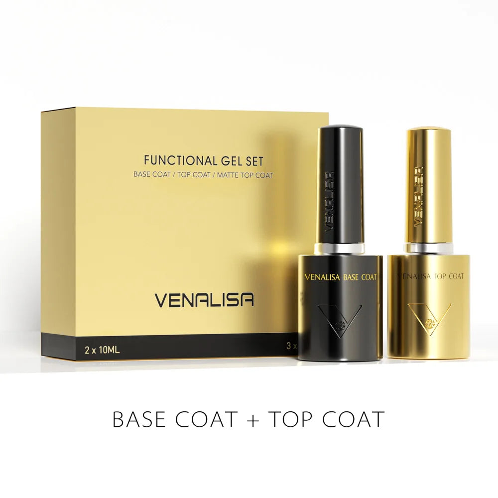 2/3pcs*10ml Venalisa Nail Gel Polish HEMA/TPO FREE Super Quality Ultra Glossy Diamond Top Coat Gel Soak Off UV/LED Base Coat