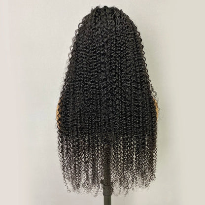 Kinky Curly 6x4 Glueless Lace Wigs Ready To wear Preplucked Kinky Curly Lace Wigs Glueless Afro Curly Human Hair Wigs 20-32"