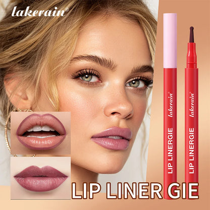 Lakerain Lip Liner Waterproof Transfer-proof Long-lasting Wear Pen Style Felt Head Design Blendable Lip Liner Stain Pen