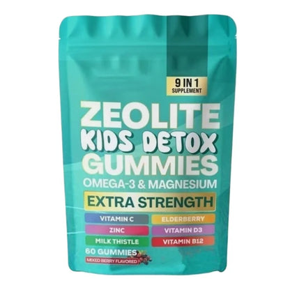 Zeolite Gummies 60 Count Contain Multivitamin Omega-3 Magnesium and Elderberry Support Detoxification & Immune System Health