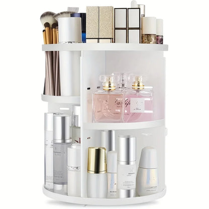 360 Rotating Acrylic Cosmetic Organizer Transparent Multi-Layer Large Capacity Makeup Storage for Vanity Bathroom Desktop