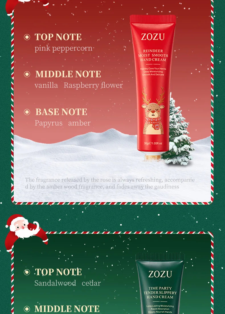 5pcs/Set Christmas Gifts Hand Cream Sets Moisturizing Refreshing Handcream Nourishing Beauty Hands Creams Skin Care Products