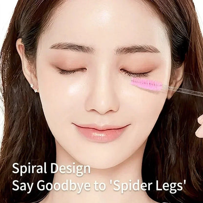 10pcs Christmas Mascara Eyelash Brush in Tube with Santa Claus Cap, Dust-Proof Reusable Mascara Wand Lash Applicator Makeup Tool