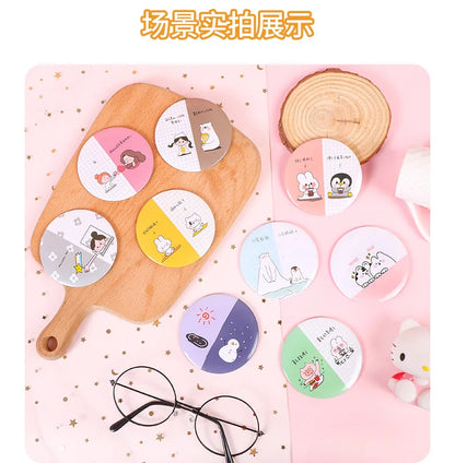 30 Pcs Cartoon Flower Cosmetic Mirror / Sweet Women Makeup Pocket Mini Portable /Nice Party Christmas Gift