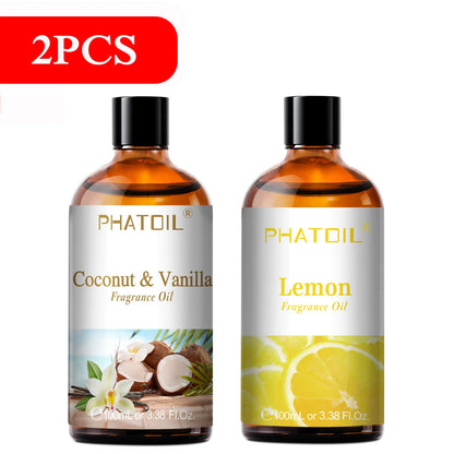 PHATOIL 2/3pcs 100ml Fruit Fragrance Oil For Aromatherapy Coconut & Vanilla Lime Mango Strawberry Cherry Aroma Essential Oils