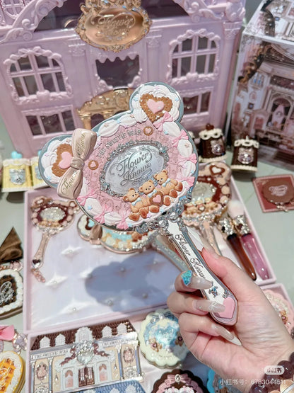 Flower Know Bunny Garde Series Compact Handheld Mirror Portable Cosmetic Makeup Mirror