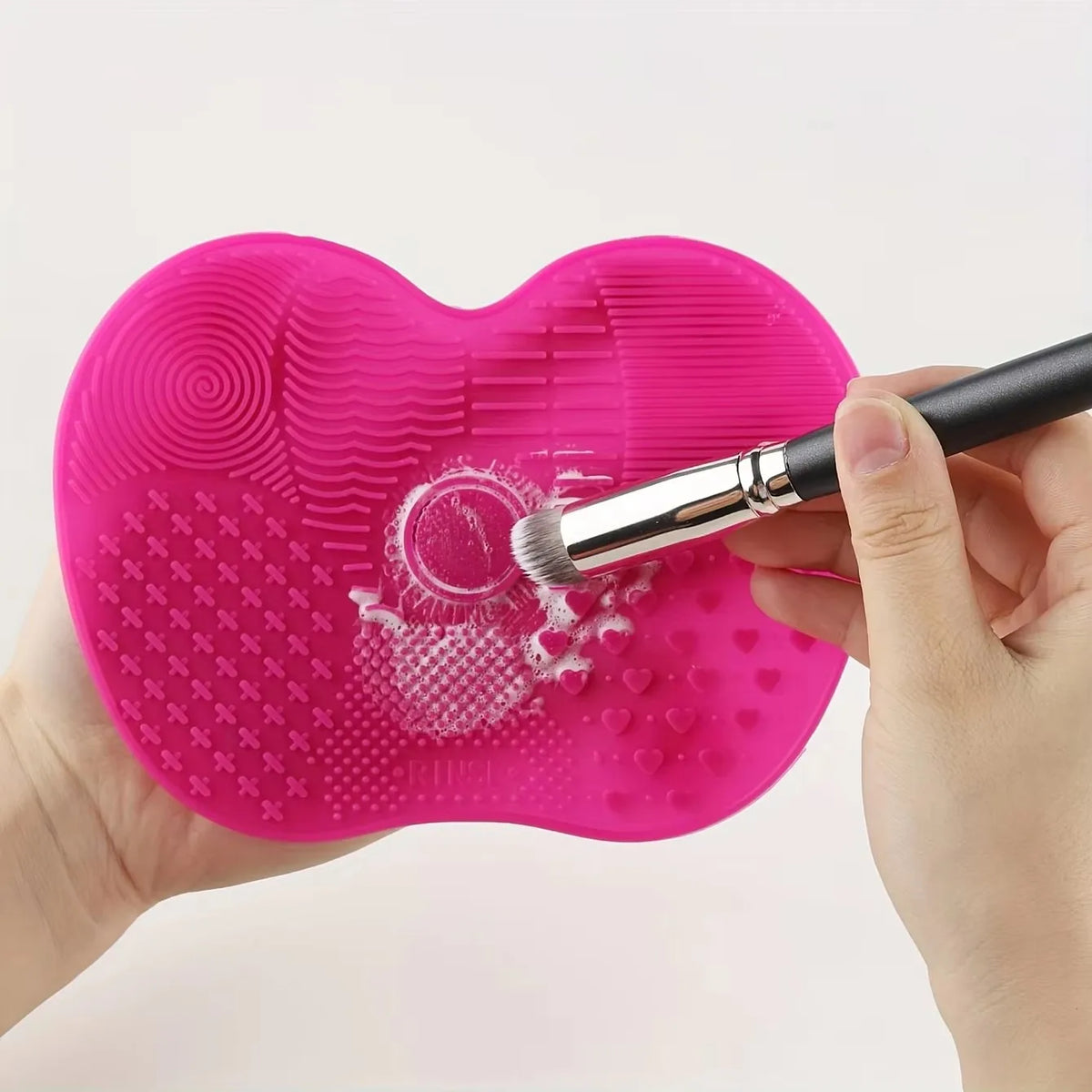1/2/3Pcs Brush Cleaner Scrubbe Board Cosmetic Makeup Brush Washing Silicone Gel Cleaning Mat Foundation Makeup Brush Cleaner Pad