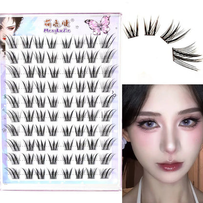 New Chinese Style False Eyelashes Foxes Style Dense Single Cluster Segmented Natural Wispy Lash Enlarge Eyes Perfect Eye Makeup
