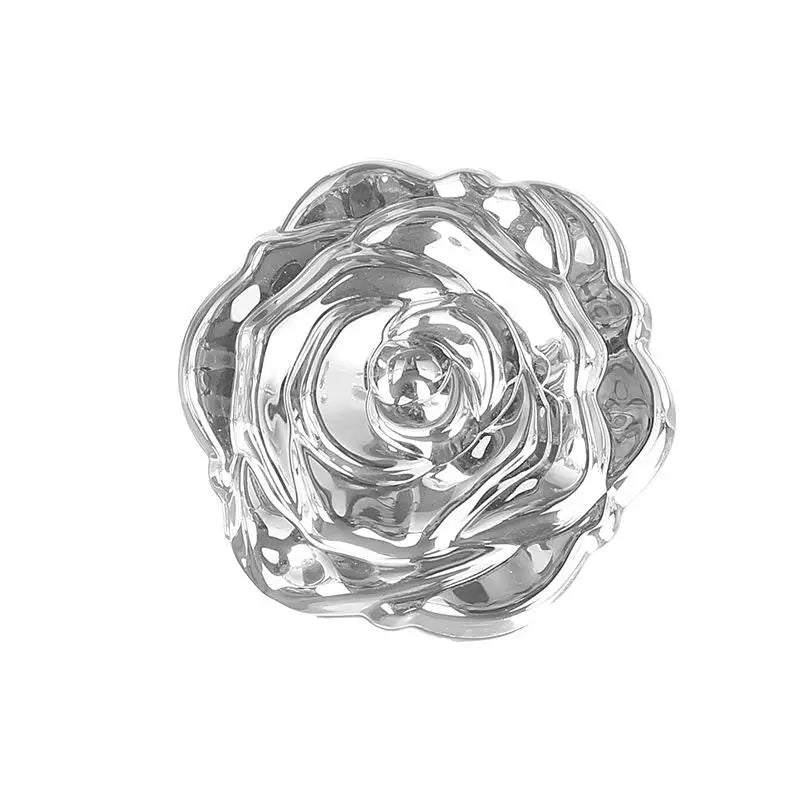 Portable Mini Mirror Retro Rose Flower Shape Small Pocket Makeup Mirror Double Sided Hand Mirrors Compact Cosmetic Beauty Girls