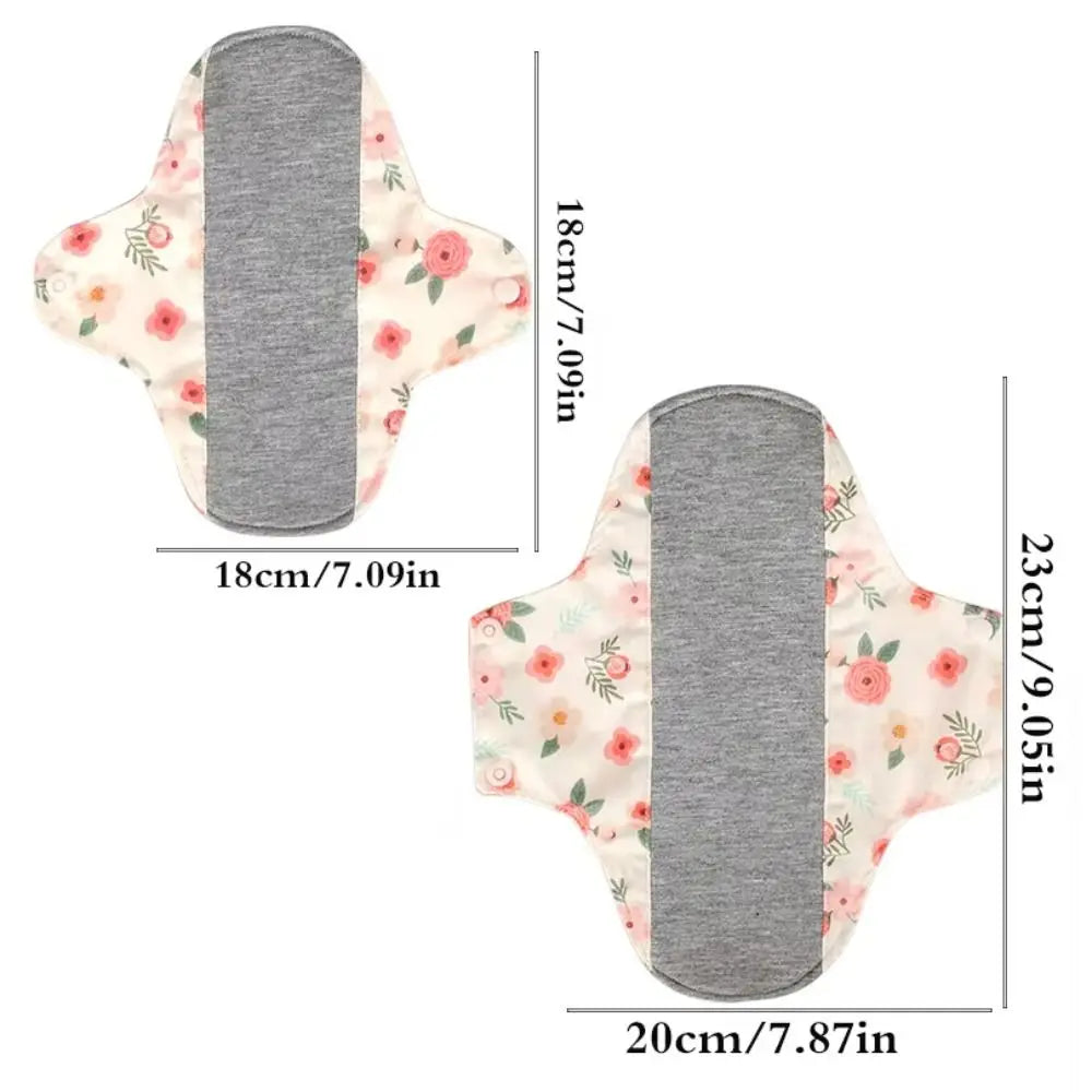 Graphene Reusable Sanitary Pads Leak Proof Fast Absorbent Washable Sanitary Napkins with Waterproof Layer Soft Panty Liner
