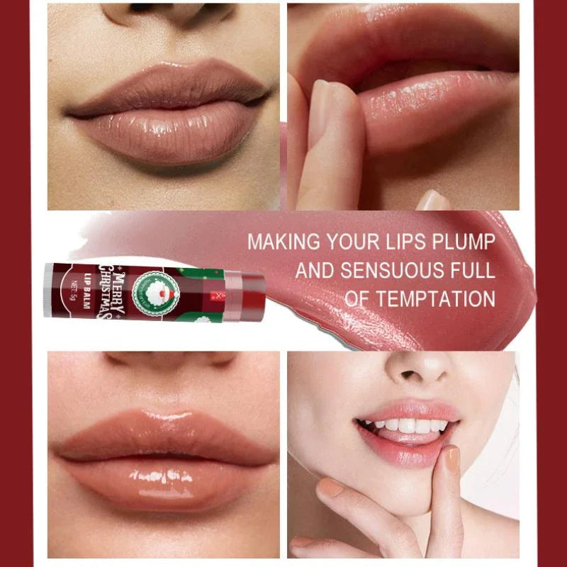 Christmas Lip Balm Set,Festival Gift Box 8-Piece Lipstick Kit, Lip Winter Anti Cracking Moisturizing Brightening Care,Non Sticky