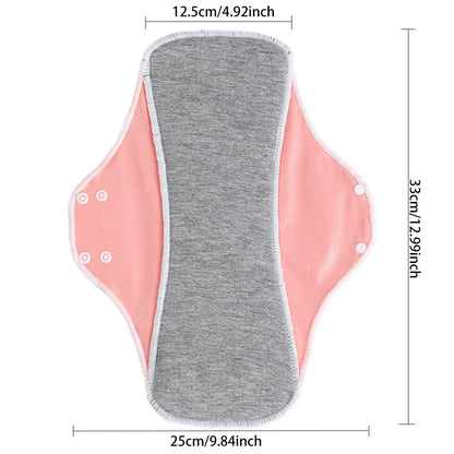 2PCS Large Reusable Graphene Incontinence Pads Heavy-flow Menstrual Cotton Panty Liner Cloth Tampons Urinary Sanitary Pads