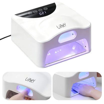 Dual‑Mode UV LED Nail Lamp Fast Drying Gel Nail Dryer Magnetic Mirror Base Auto Sensor for Gel Nails