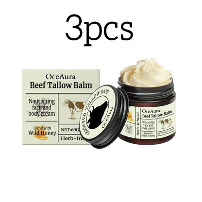 OceAura Beef Tallow Balm Deep Moisturizing Nourishing Brightening Skin Long-Lasting Fragrance Refreshing Care Face Body Lotion