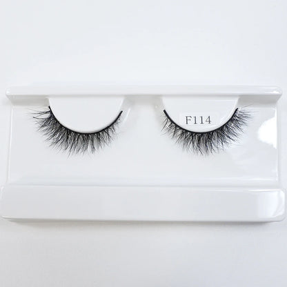Natural Mink Lashes High Quality Fashion Classic Soft Full Strip Lashes Makeup 12mm Short Mink Eyelashes