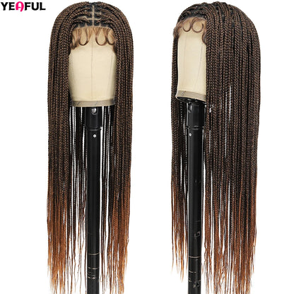 Braided Wigs Lace Front Synthetic Wig Bohemian Braided Wigs Boho Braids Wig Full Lace Braided Wigs Cheap Wigs On Sale Clearance