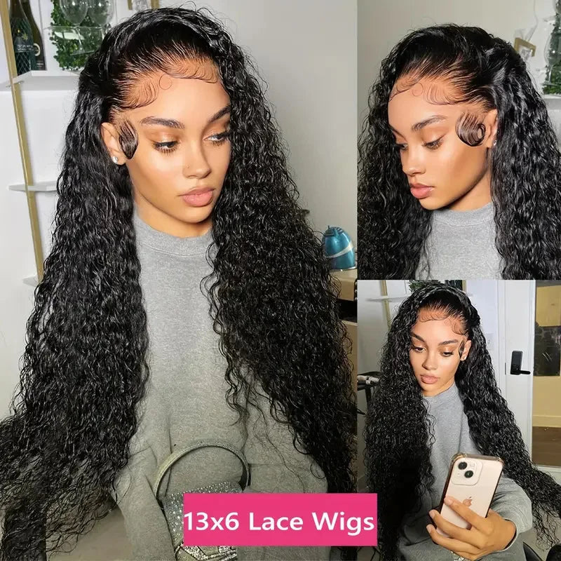 13x6HD Lace Synthetic Bohemian Knotless Braided Wig Density Long Deep Curly Braided Lace Front Wig Pre-Pulled Hair