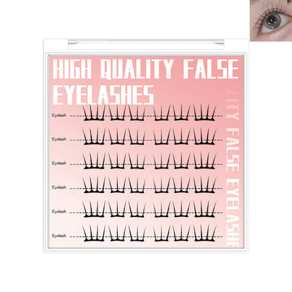 Korean Women's Group Wispy False Eyelashes Cute Cat Paw Eyelash Extension Natural Make Up Large Capacity Idol Manga Lash Cluster
