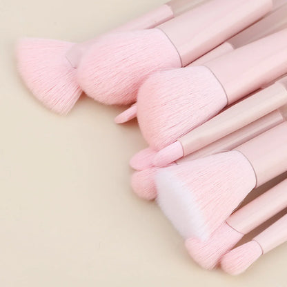 New Mini Makeup Brush Set 10PCS Eyeshadow Loose Powder Brush Travel Portable Soft Hair Makeup Tools Christmas Gift