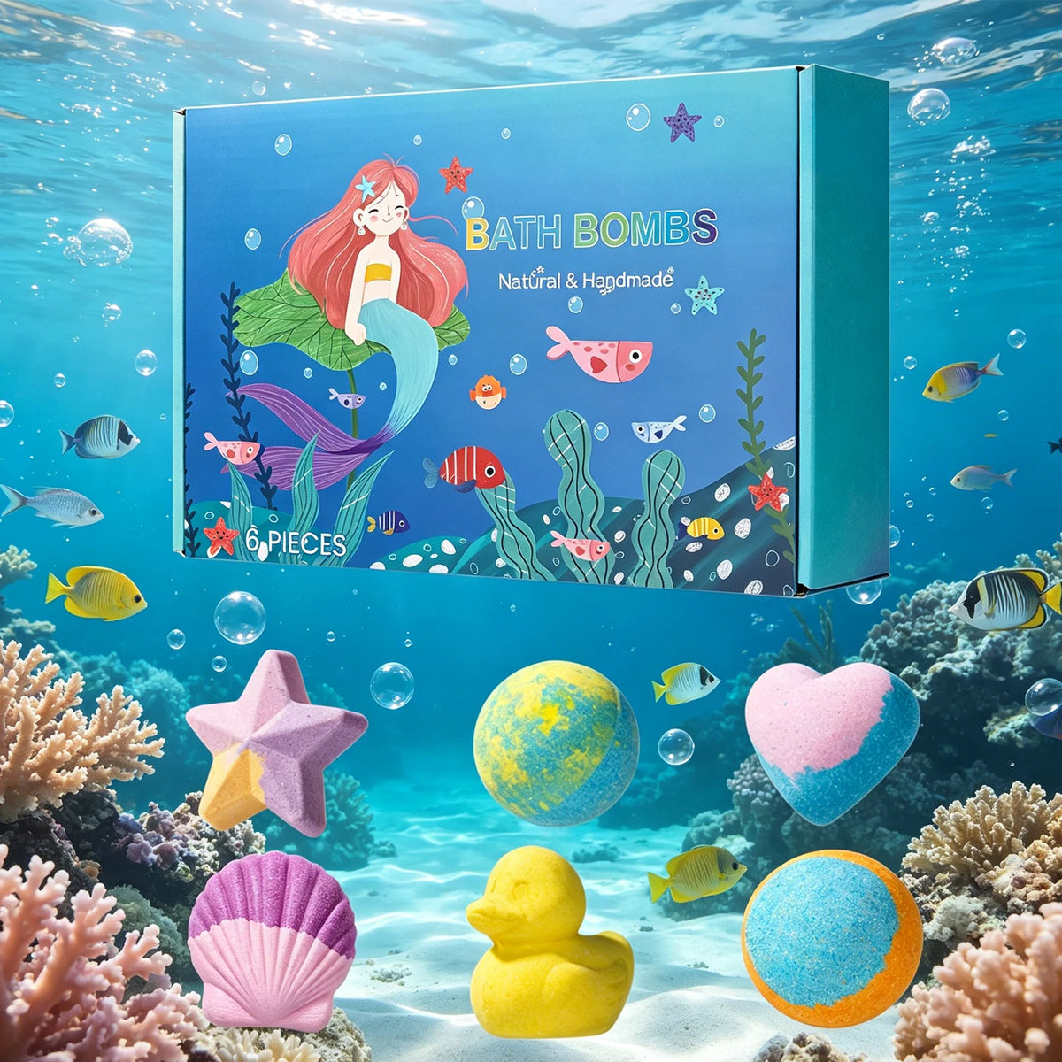 6pcs Bath Bubble Ball Kit Relaxing Spa Remove Dead Skin For Children Moisturizing Bath Bombs Accessories For Holiday Gift Set