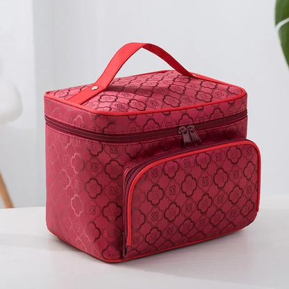 Brand Design New Large Capacity Flower Cosmetic Bag Zipper Cosmetic Box Storage Organizers Travel Toiletry Makeup Bag SZL806
