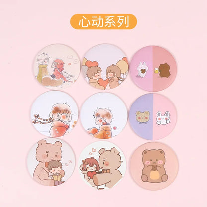 30 Pcs Cartoon Flower Cosmetic Mirror / Sweet Women Makeup Pocket Mini Portable /Nice Party Christmas Gift