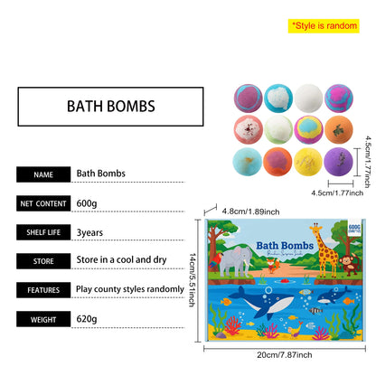 Kids Bubble Bath Ball Moisturizing Skin Care Relaxing Bathtime Surprise Hidden Toy Birthday Holiday Gift Boy&girl Bath Fizz Ball