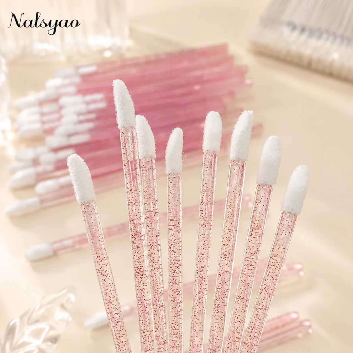 CNK 50 Pcs Disposable Lip Brush Individual Lash Removing Cleaning Mascara Applicator Makeup Brushes For Eyelash Extension Tools