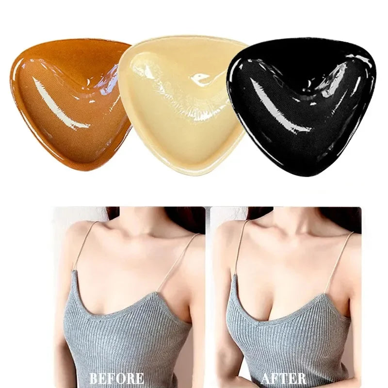 Women Triangle Nipple Cover Sticker Boost Inserts Bra Lift Up Bra Pads Adhesive Cup Chest Patch Breast Invisible Bra Bikini Pad