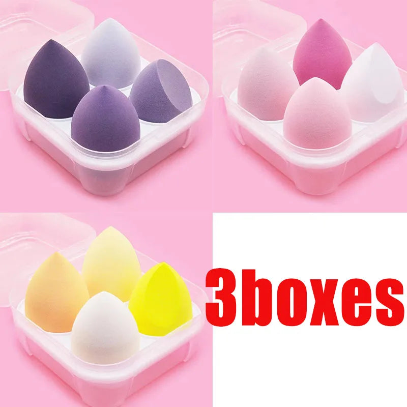 4/12Pcs Beauty Egg Makeup Blender Cosmetic Puff Makeup Sponge Cushion Foundation Powder Sponge Beauty Tool Women Make Up