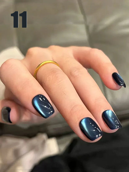 MN 12ML 1-21PCS Hot Selling Red through Half the Sky Cat Eye Nail Polish New Whitening Glass Bead Cat Eye Nail Polish Nail Art