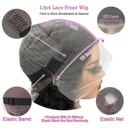 250 Density Jerry Curly Human Hair Wig 360 HD Transparent Lace  Curly Wigs 36 Inches Preplucked