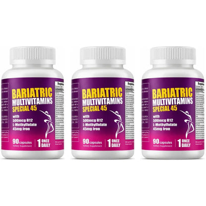Bariatric Multivitamins Capsules, Support Nutrient Replenishment & Daily Energy for Bariatric Users, Iron Complex 90 Capsules