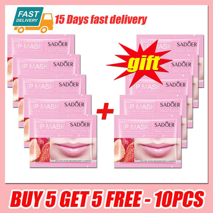 3/5/10/20/30pcs Pink Moisturizing Lips Mask Nourishing Hydrating Crystal Collagen Gel Lip Patches Lip Plumper Sexy Lip Skin Care