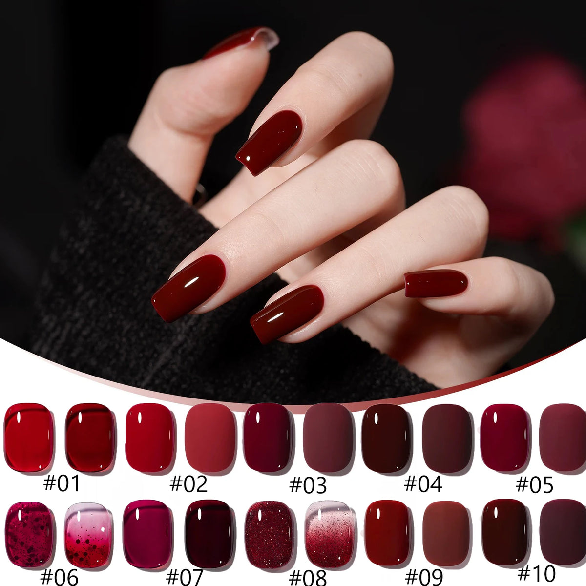 MN 12ML 1-21PCS Hot Selling Red through Half the Sky Cat Eye Nail Polish New Whitening Glass Bead Cat Eye Nail Polish Nail Art