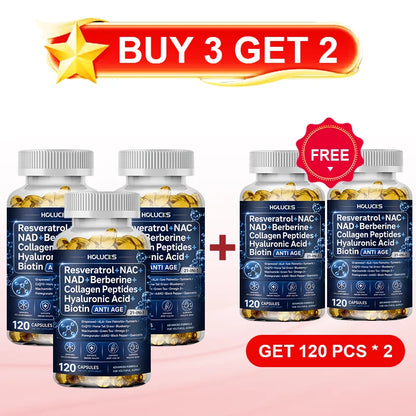 HOLUCKS Women's Multivitamin Capsules, with Iron & Collagen Peptides, Support Immunity, Bone Health & Cellular Vitality