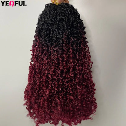 1-6 Packs Yanky Twist Crochet Hair 12"Pre-twisted Natural Black Kinky Mini Spring Twist Small Curly Senegalese Twist Hair Braids