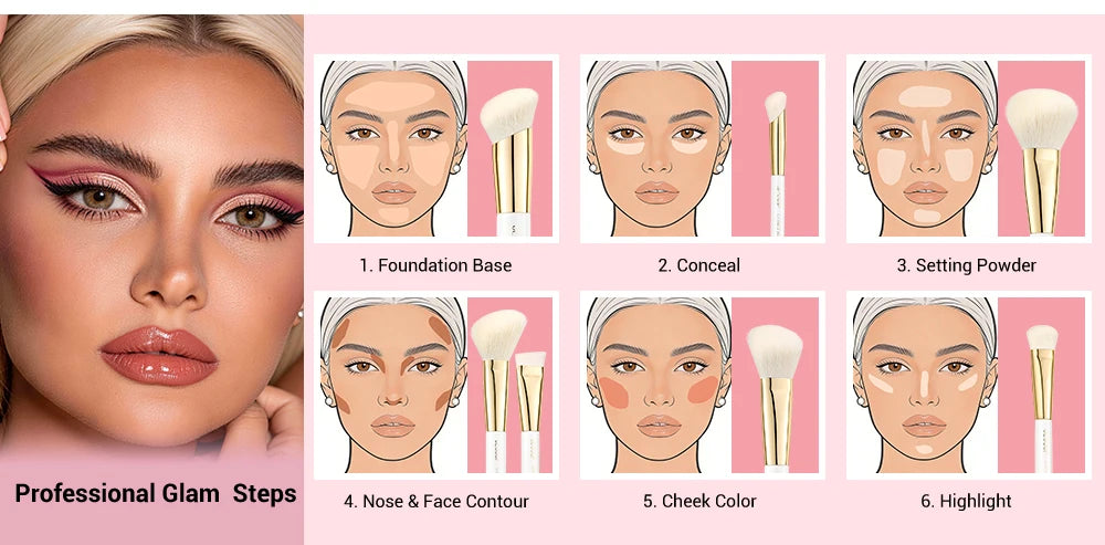 Jessup Makeup Brushes set 15pcs White Makeup Brush Foundation Contour Concealer Premium Synthetic Eyeshadow Cosmetic Tools T518