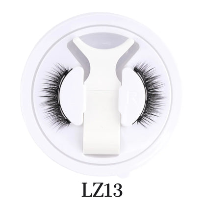 Reusable Magnetic Eyelashes 1 Pair Natural Curly Fluffy Magnetic False Eyelashes No Glue Needed Lashes Makeup with Tweezer Set