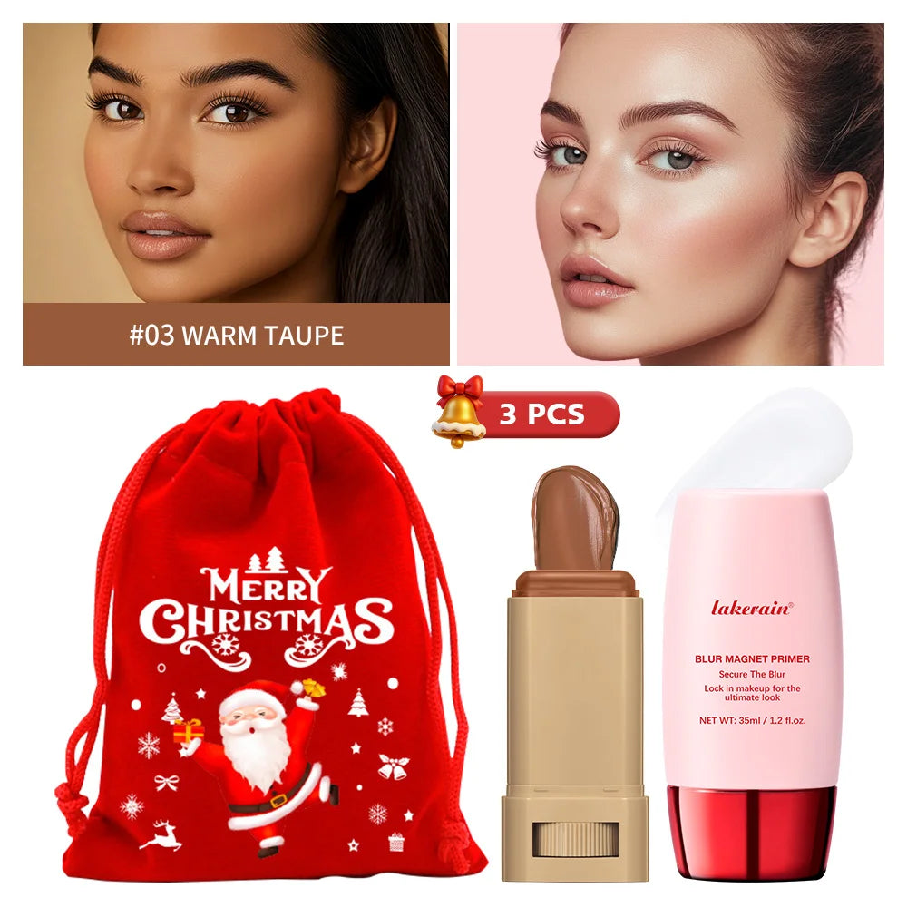 Blur Magnet Primer & Eraser Foundation Stick Long Lasting Pore Minimizing Smooth Face Makeup Oil Control Matte Christmas Gift