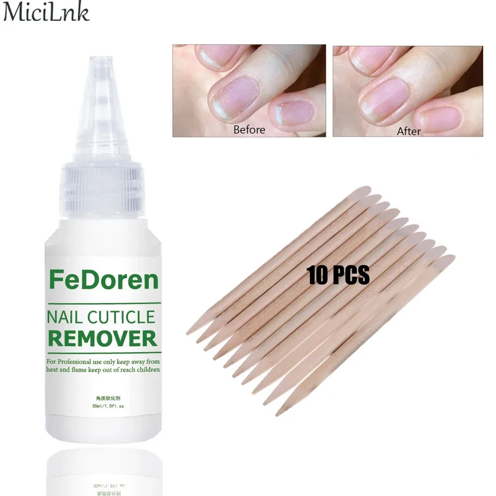 30ML Nail Cuticle Remover Softener Liquid Nail Repair Gel Exfoliator Cuticle Treatment Manicure Soften Dead Skin For Nails Care