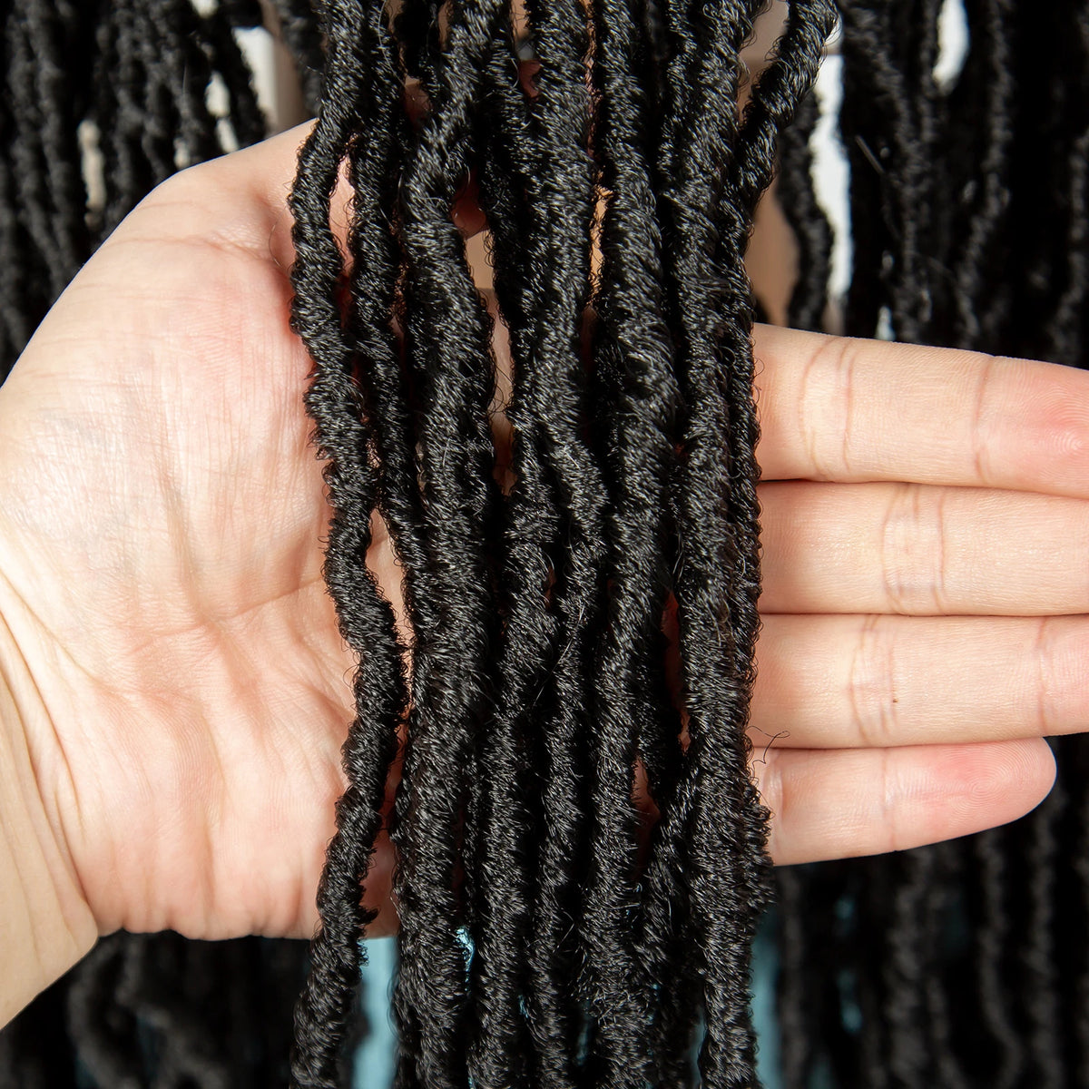 24Inch Full Lace Locs Braided Wigs with Baby Hair Lace Frontal Synthetic Braids Wigs for Black Women Natural HD Lace Braids Wigs