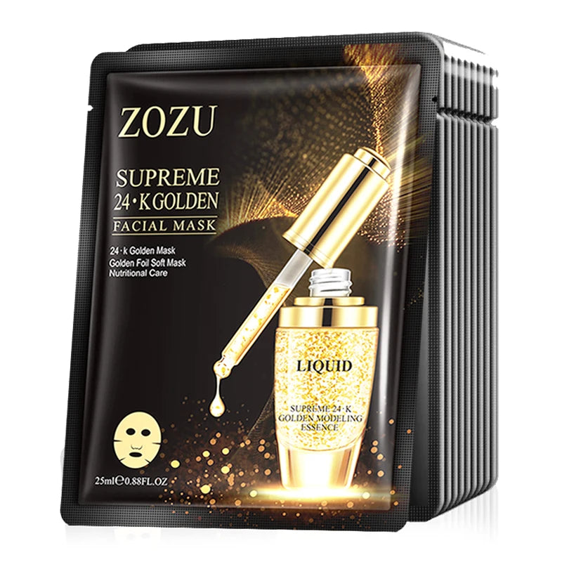 24K Golden Face Mask Anti Wrinkles Moisturizing Anti-aging Hydrating Facial Masks Face Sheet Masks Facial Skin Care Products