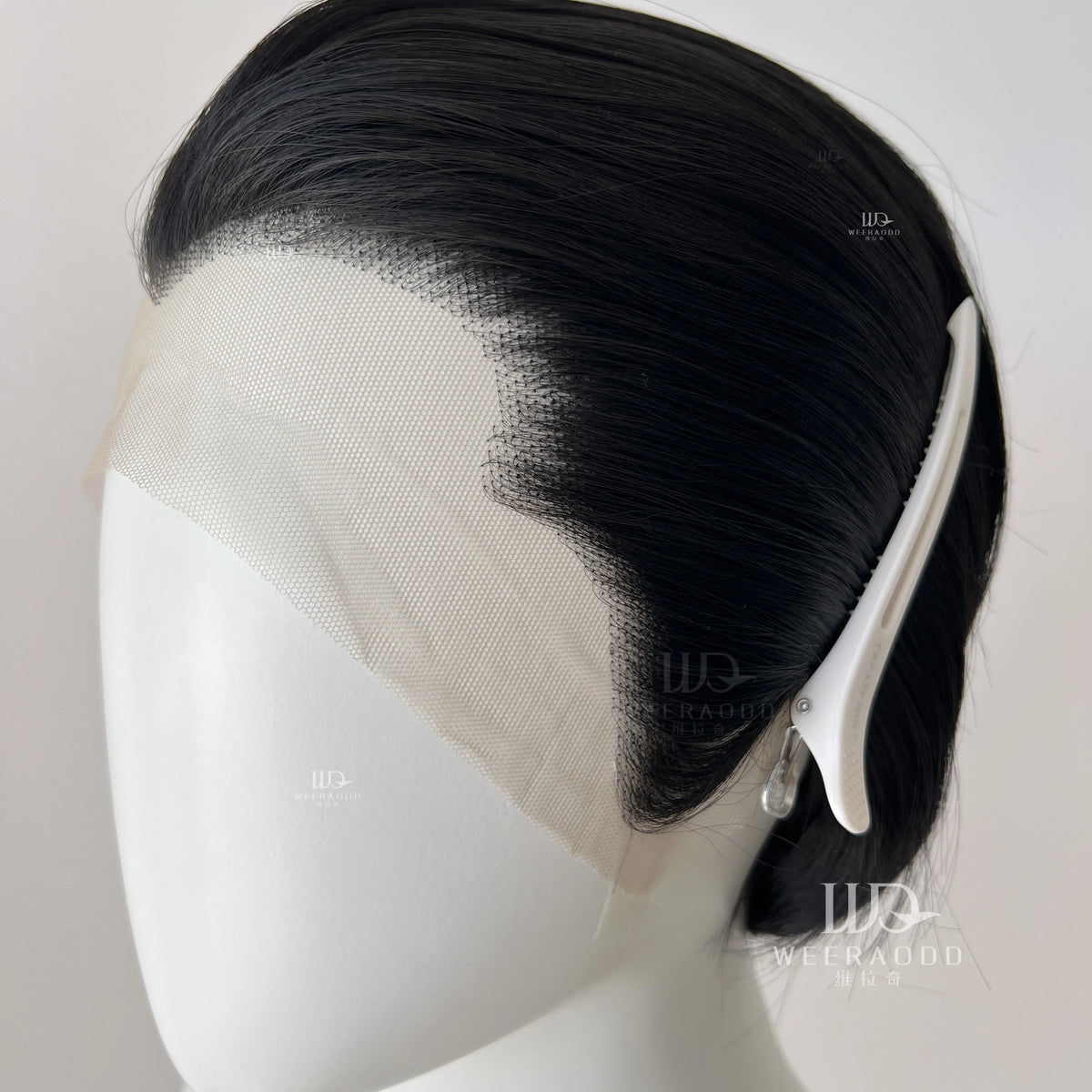 Black Short Hair Wig for Man with A Slicked-back Hairstyle Cosplay 13*4 HD Synthetic Lace Front Wig Short Wigs Frontal Peluca
