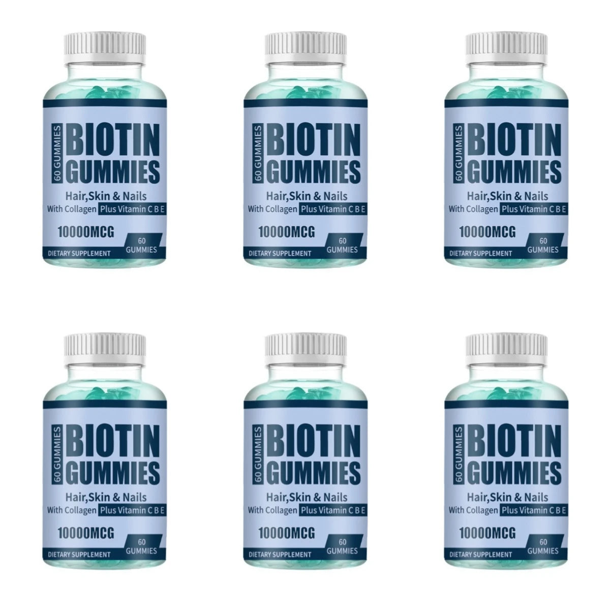 Biotin Gummies Supports Healthy Hair Radiant Skin Strong Nails with Collagen and Vitamin C Vegan Non-GMO Keratin 60 Gummies